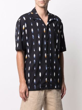 feather-print short-sleeve shirt展示图