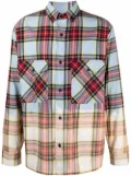 COUNTY OF MILAN dyed-effect check shirt - Red