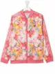 Image 1 of adidas Kids TEEN floral-print logo-print track jackets