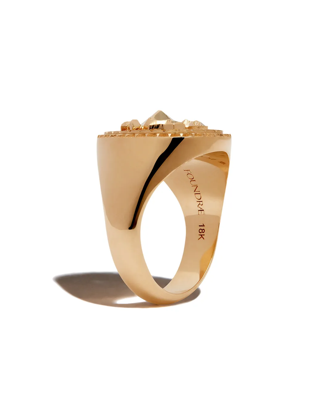 фото Foundrae кольцо cancer из желтого золота