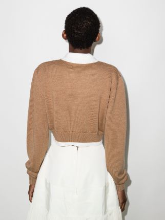 zip-collar cropped jumper展示图