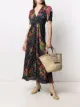 Image 2 of Saloni floral-print silk dress