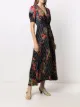 Saloni floral-print silk dress