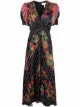 Image 1 of Saloni floral-print silk dress