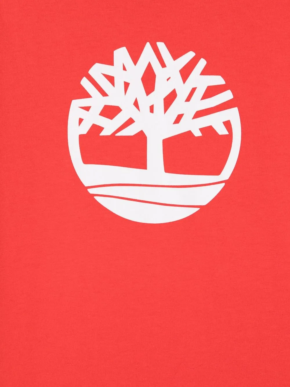 Timberland Organic Cotton Logo-print T-shirt In Orange