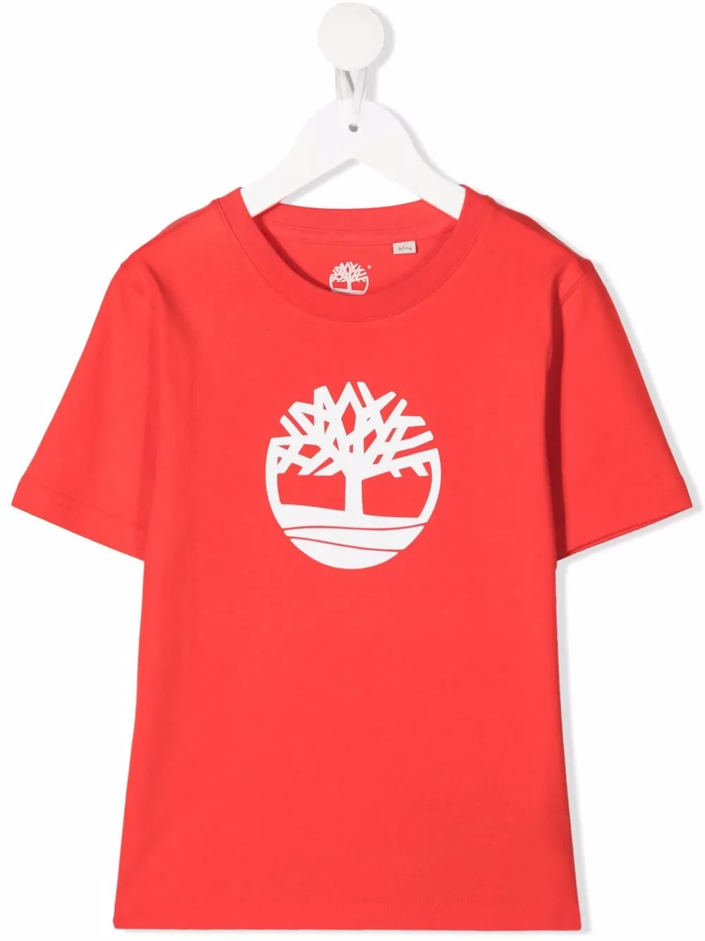 Timberland Organic Cotton Logo-print T-shirt In Orange