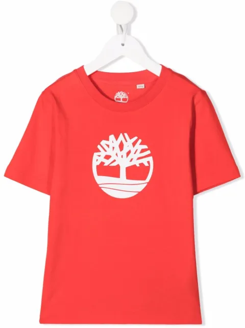Timberland Kids playera con logo estampado