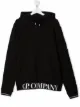 Image 1 of C.P. Company Kids TEEN logo-hem pullover hoodie
