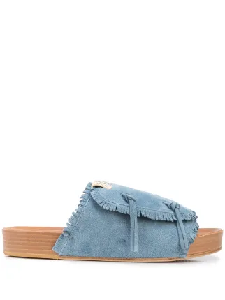 Visvim Christo Shaman-Folk Suede Sandals - Farfetch