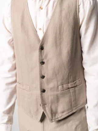 linen-ramie blend waistcoat展示图