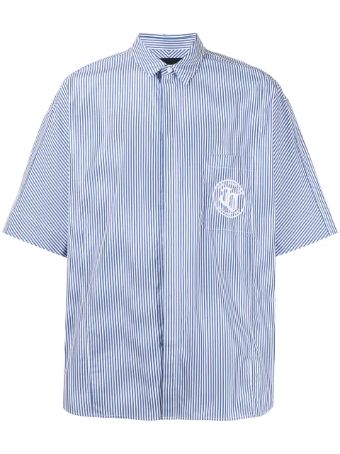 Juun.J striped short-sleeved shirt