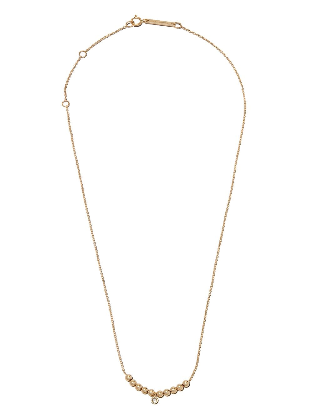 Shop Zoë Chicco 14kt Yellow Gold Bead-detail Necklace