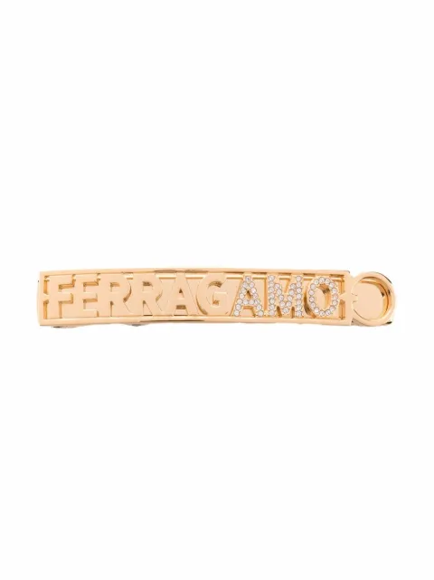 Ferragamo مشبك شعر بشعار محفور