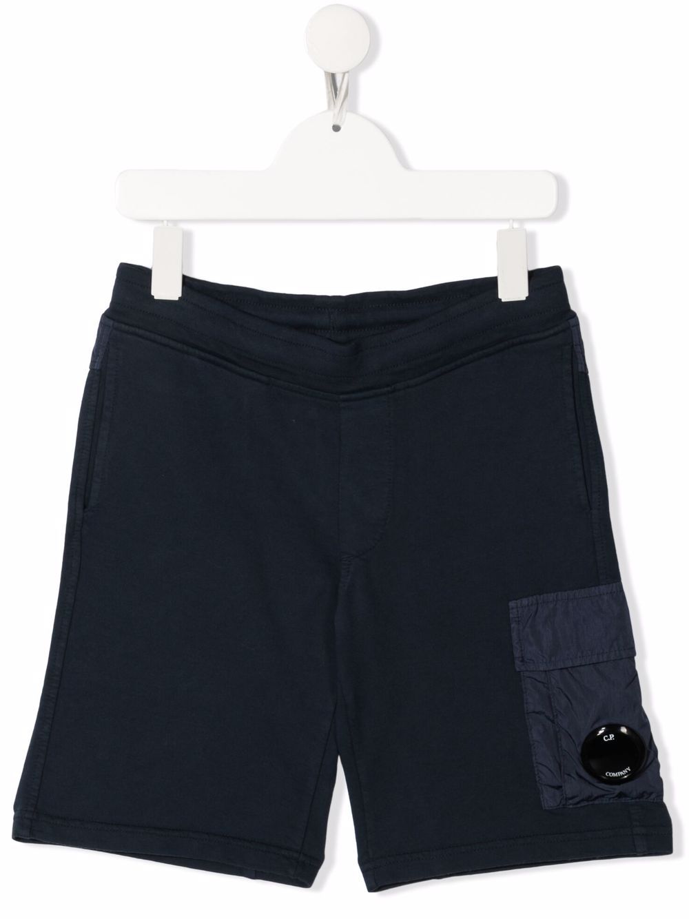 Shop C.p. Company Lens-detail Track Shorts In Blau