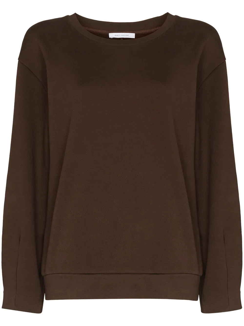 Image 1 of Ninety Percent crew-neck cotton sweatshirt