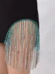 AREA fringed mini skirt