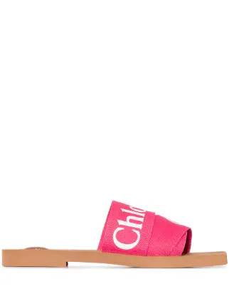 Chlo Woody logo strap Sandals Farfetch