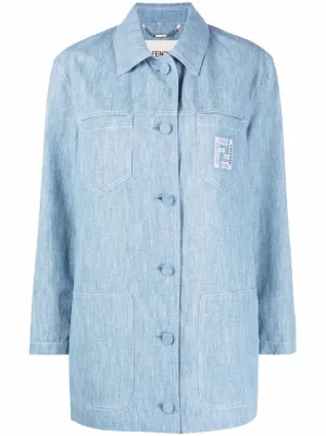 fendi denim jacket womens