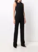 Saint Laurent Macacão sem mangas de crepe