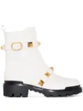 Valentino Garavani Roman Stud biker boots - White