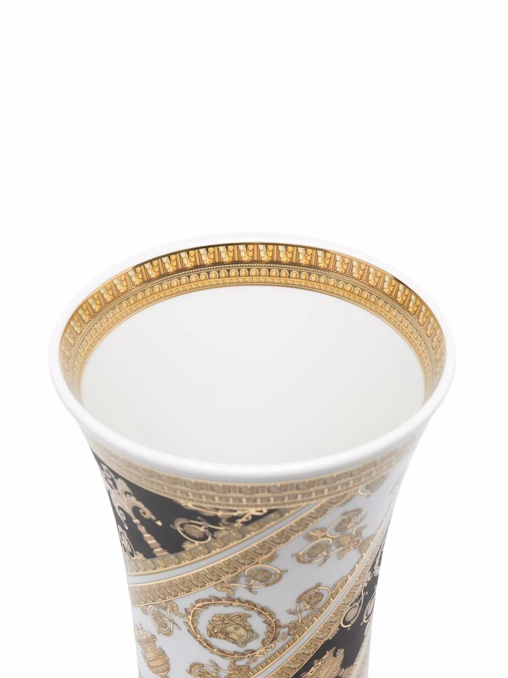 Versace Home Barocco-print Vase In Gold