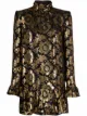Image 1 of Saint Laurent long-sleeve ruffle-detail dress