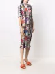 Versace Trésor de la Mer print plissé shirt dress