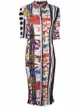 Image 1 of Versace Trésor de la Mer print plissé shirt dress