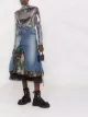 Image 2 of Junya Watanabe asymmetrical tulle-layered denim skirt