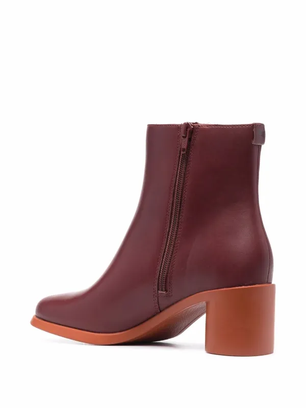 Camper red Meda ankle boots for women 