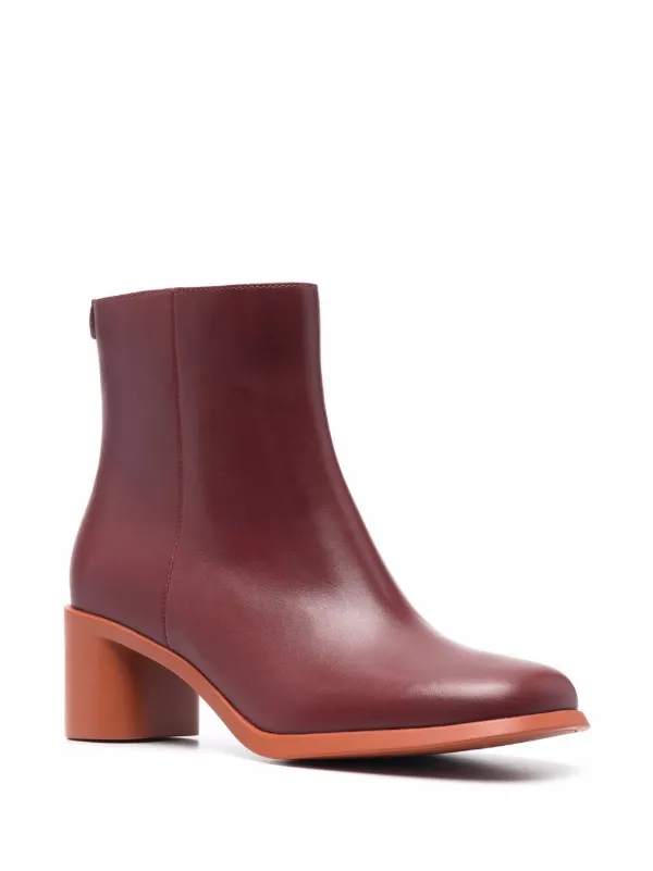 Camper red Meda ankle boots for women 