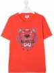 Image 1 of Kenzo Kids Tiger-print cotton T-shirt