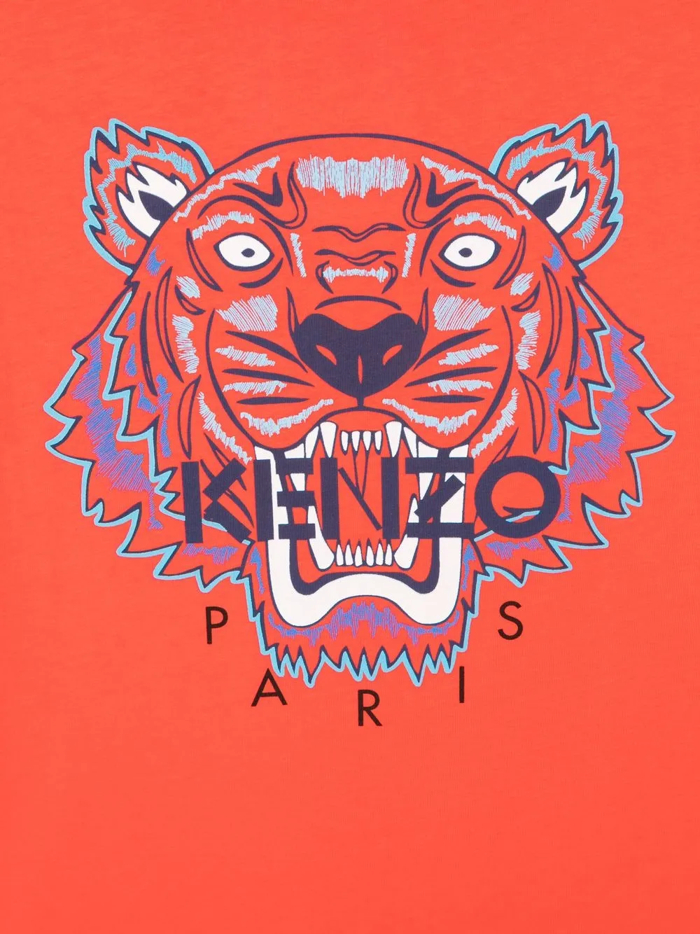 фото Kenzo kids футболка с принтом tiger