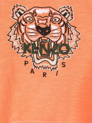 Shop Orange Kenzo Kids Tiger Embroidered Cotton Sweatshirt With Express Delivery Farfetch