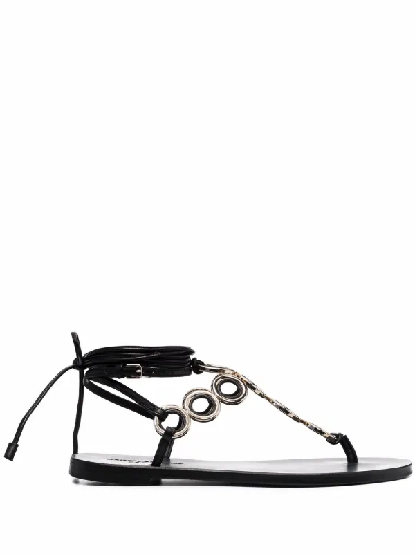 wrap tie sandals