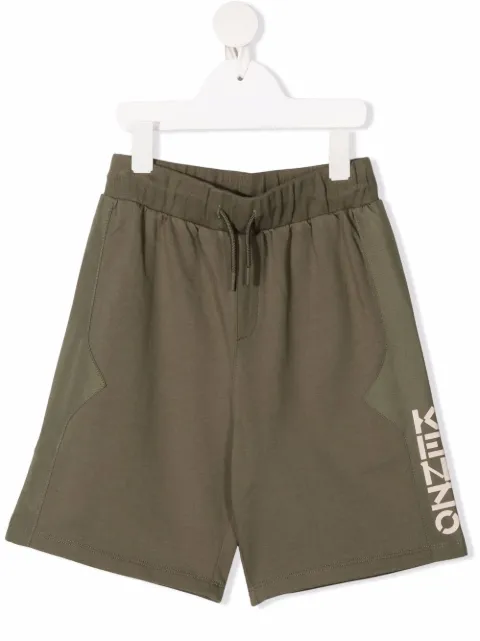 Kenzo Kids logo-print track shorts