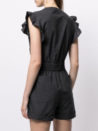 Cecile ruffle-sleeve playsuit展示图