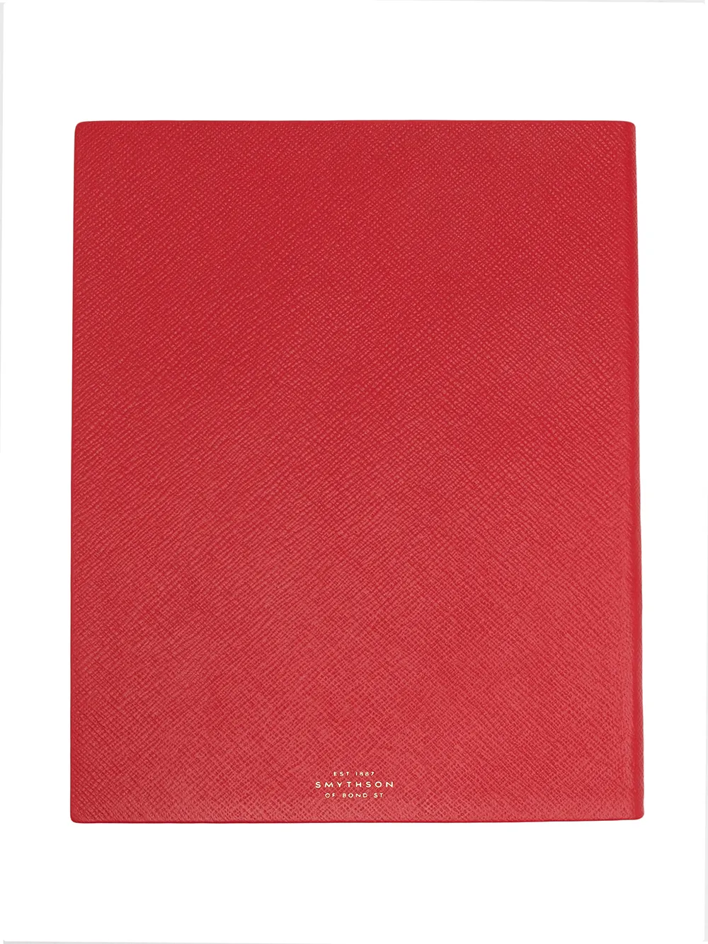 Smythson Portobello Leather Notebook In Red