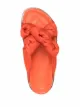 GANNI recycled satin knotted flatform sandals