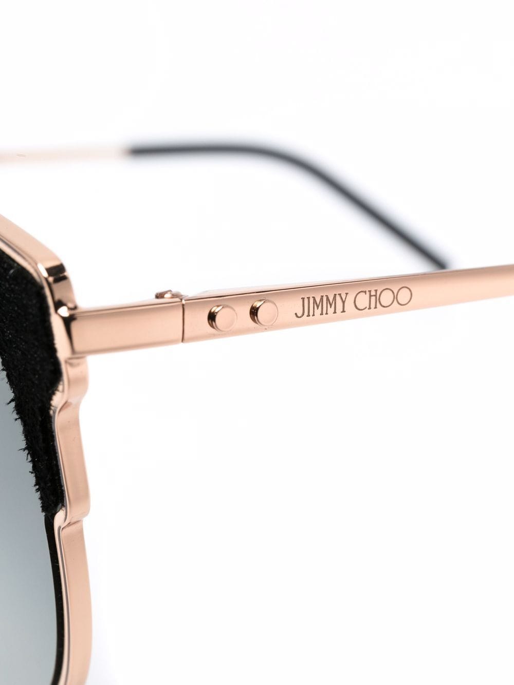 Shop Jimmy Choo Lues Round Frame Sunglasses In Gold