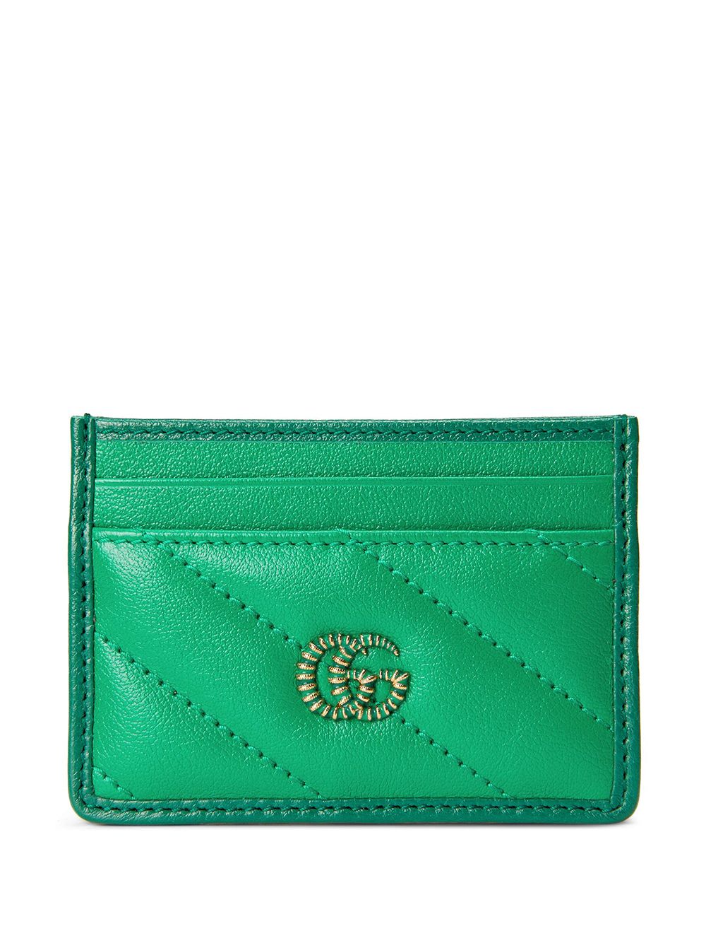 Gucci Gg Marmont Cardholder In Green