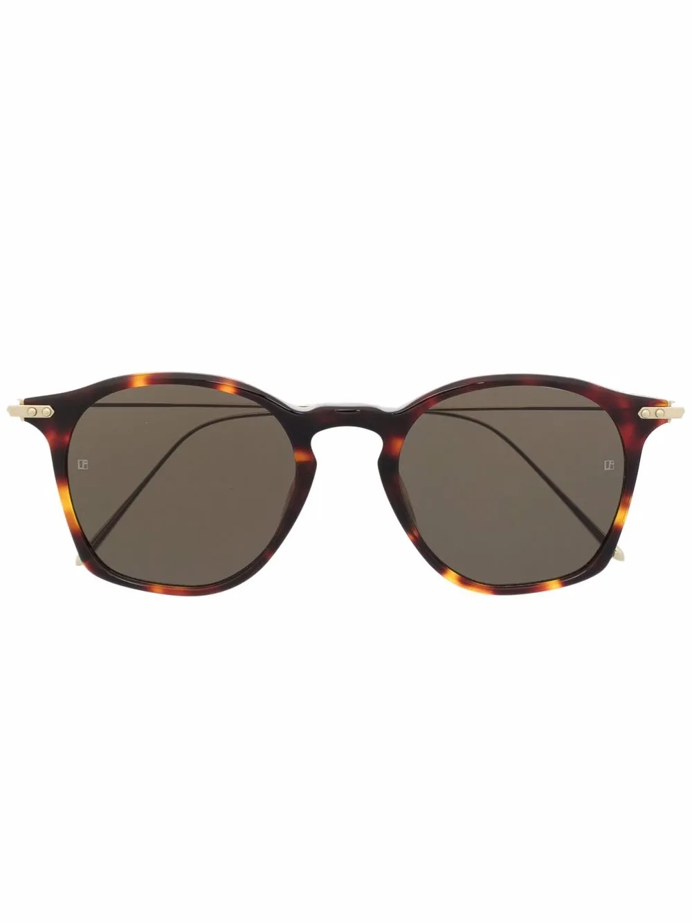 

Linda Farrow Mila round frame sunglasses - Brown