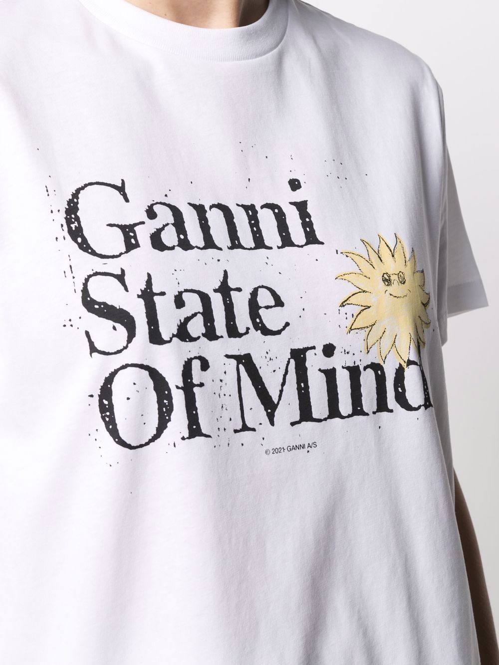 фото Ganni футболка с принтом ganni state of mind