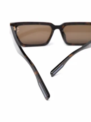 tortoiseshell rectangle-frame sunglasses展示图