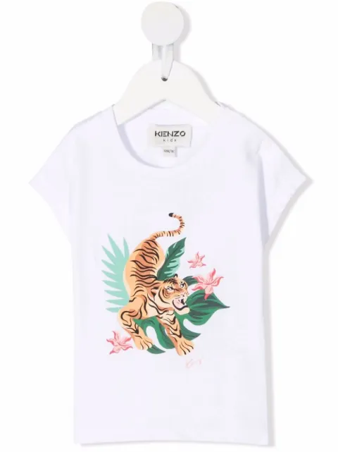 Kenzo Kids Jungle Tiger-print cotton T-shirt