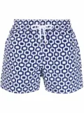 Frescobol Carioca geometric-print swim shorts - Blue