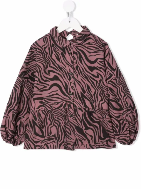 Andorine zebra-print cotton shirt 