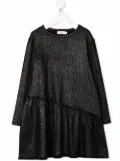 Andorine metallic-effect ruffled dress - Silver