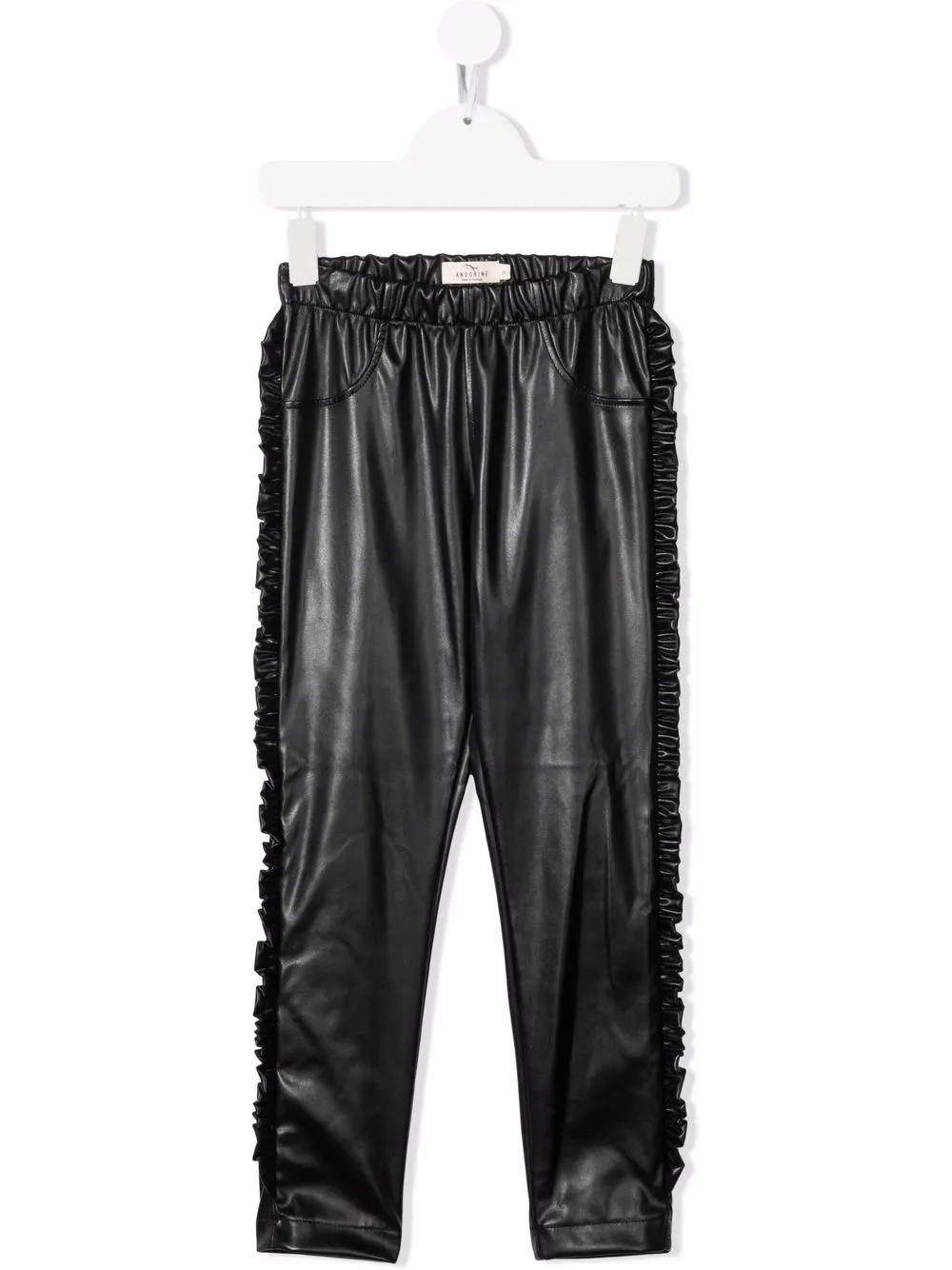 Andorine легинсы из искусственной кожи с оборками