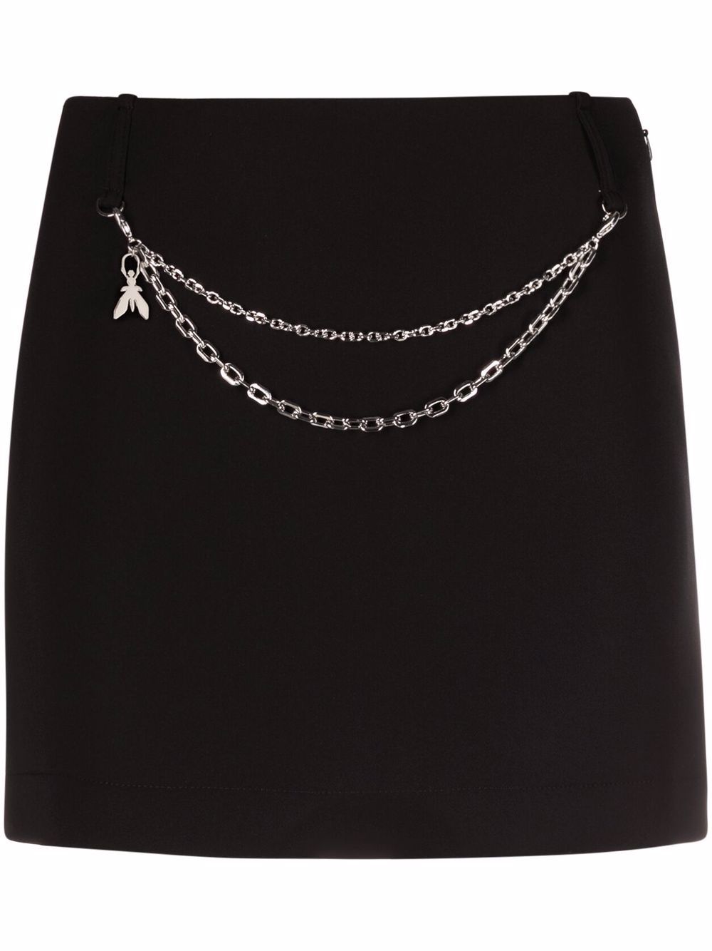 Patrizia Pepe Chain-detail Mini Skirt In Schwarz